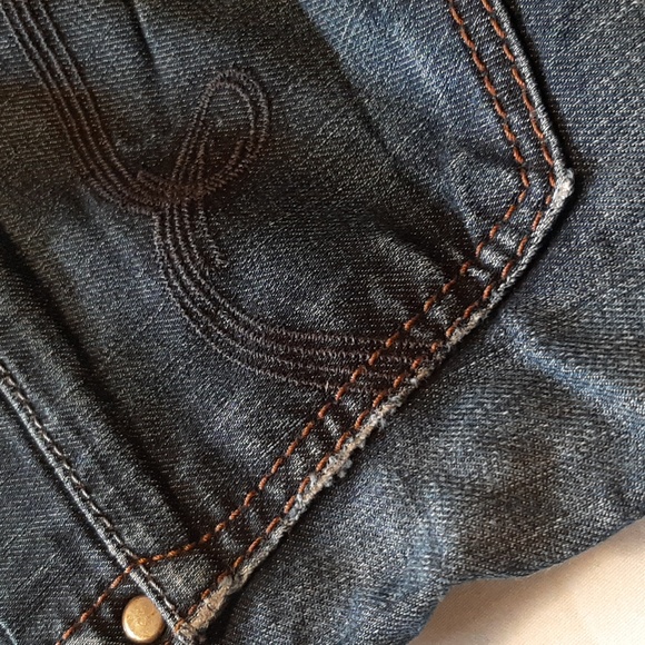 MAVI "Molly" Distressed Look Midrise Flare, Dark Wash Jeans-Size 29/32 - Picture 11 of 11